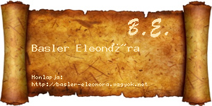 Basler Eleonóra névjegykártya